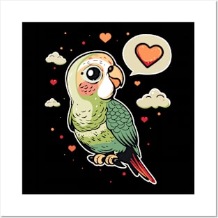 Cute Perch Conure Parrot Bird Conure lovers Exotic Birds Posters and Art